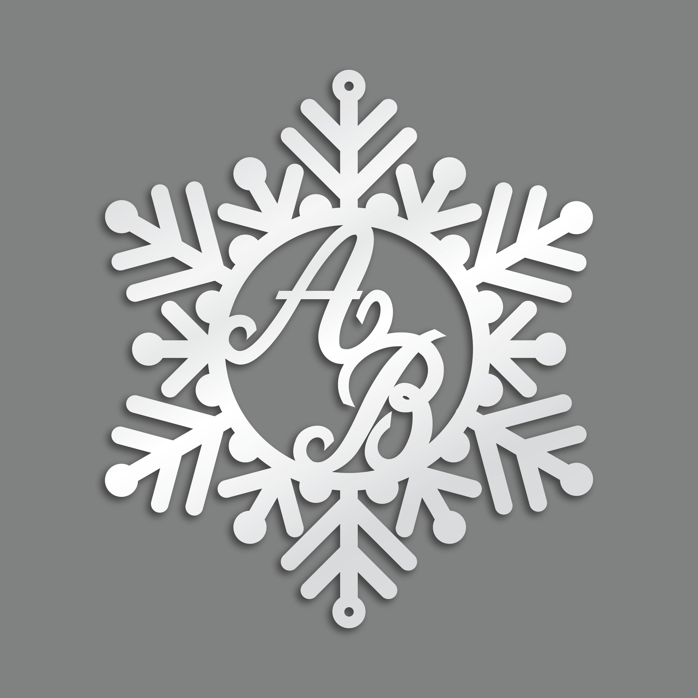 Circle Snowflake Monogram