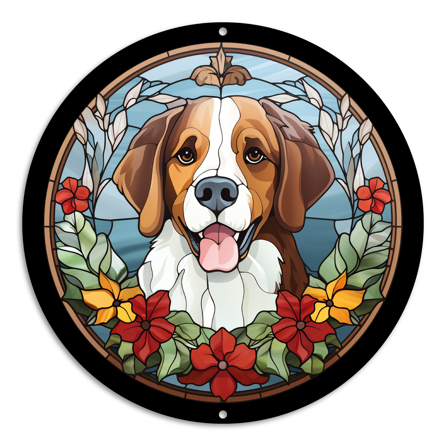 Stained Glass Style Print Retriever Mix