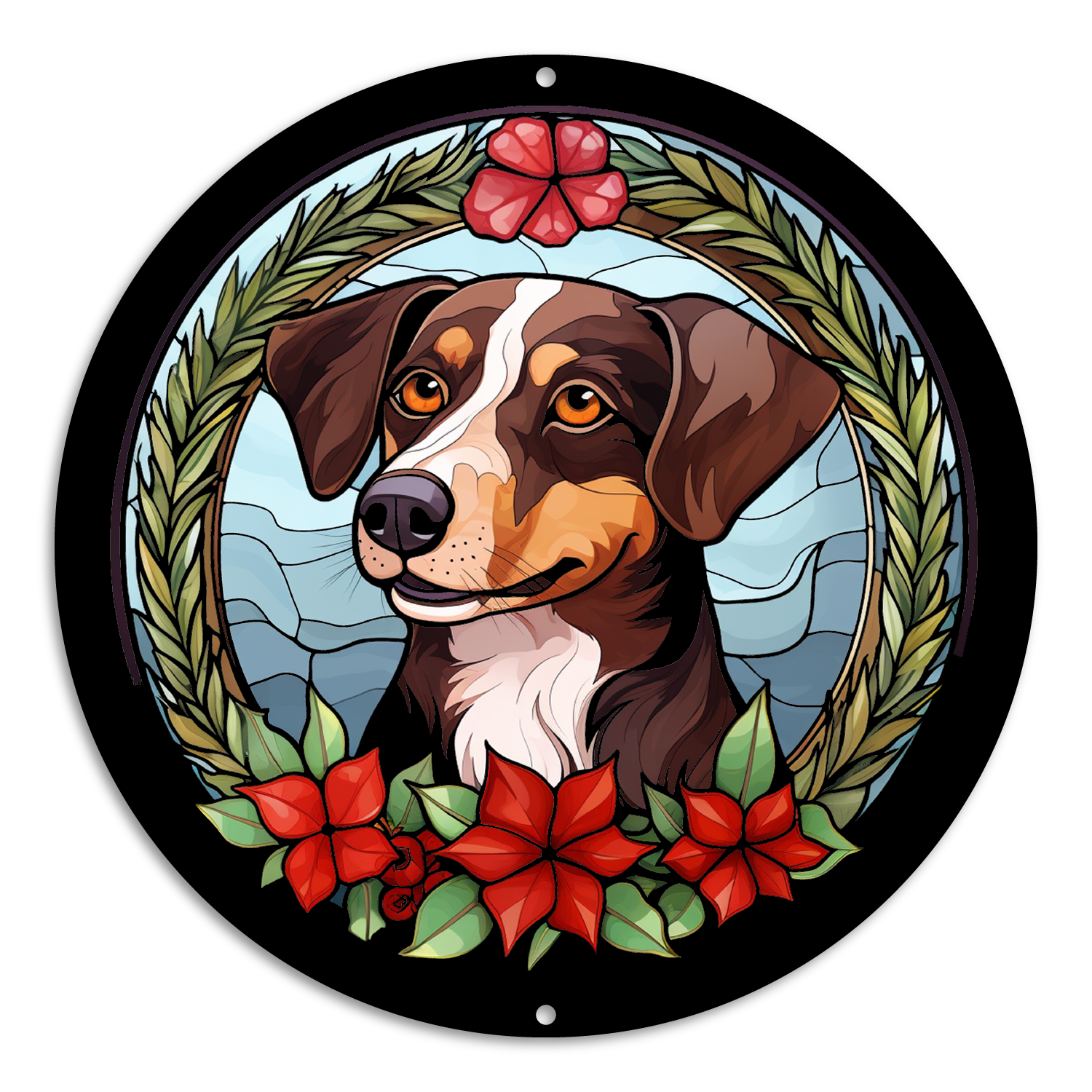 Stained Glass Style Print Dachshund