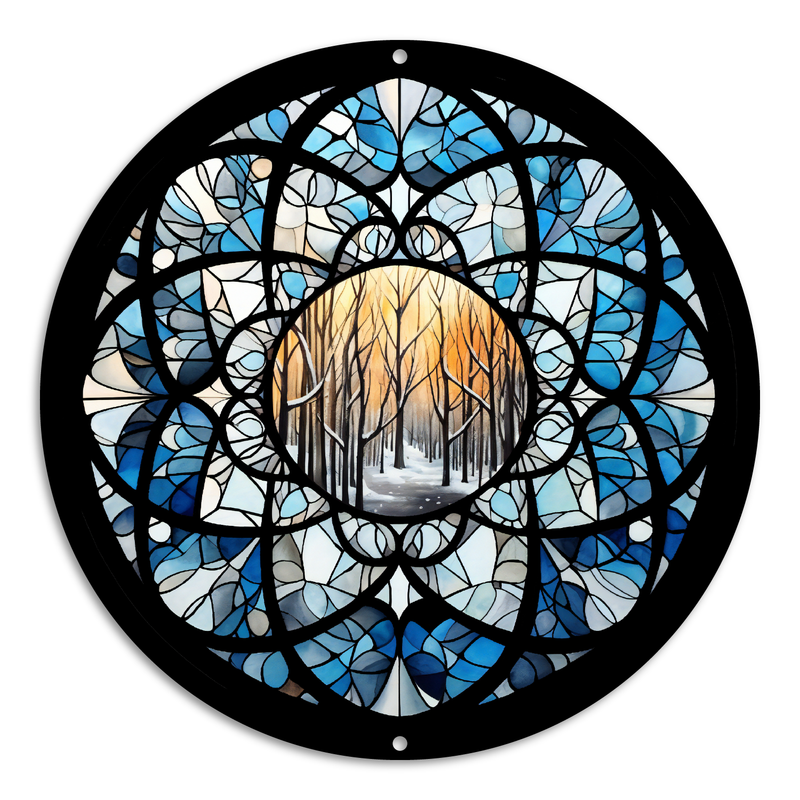 Stained Glass Style Print Trees (#7)