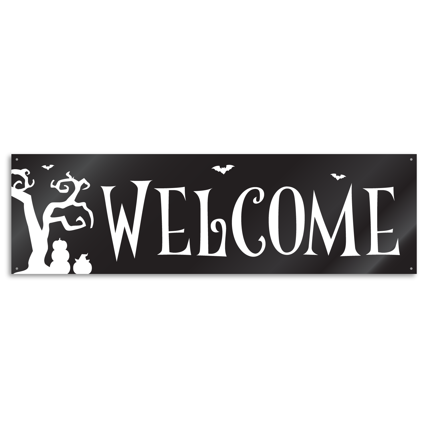 Printed Spooky Halloween Welcome Sign