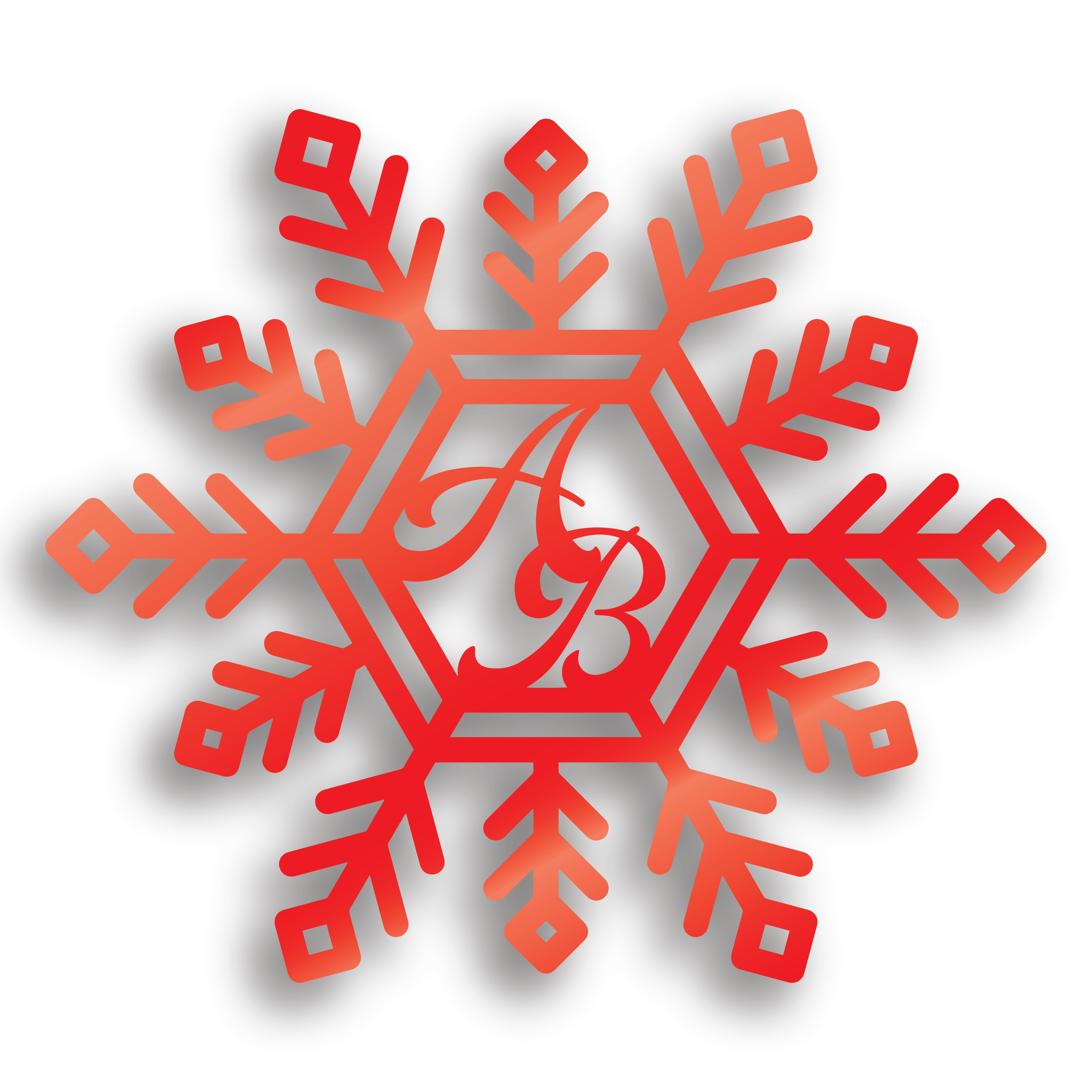 Hexagon Snowflake Monogram