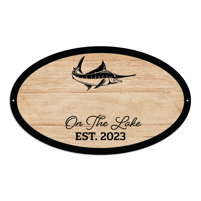 Personalized Cottage Fish Sign