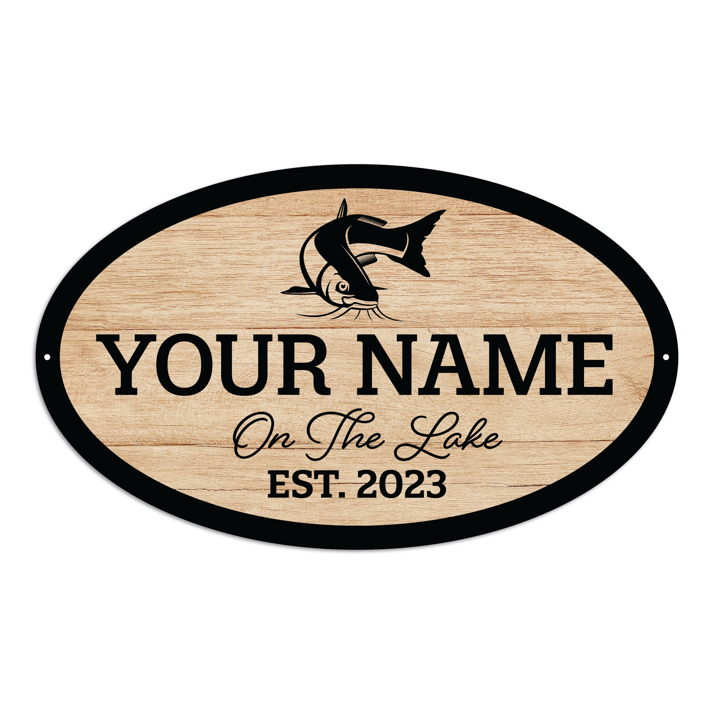 Personalized Cottage Fish Sign