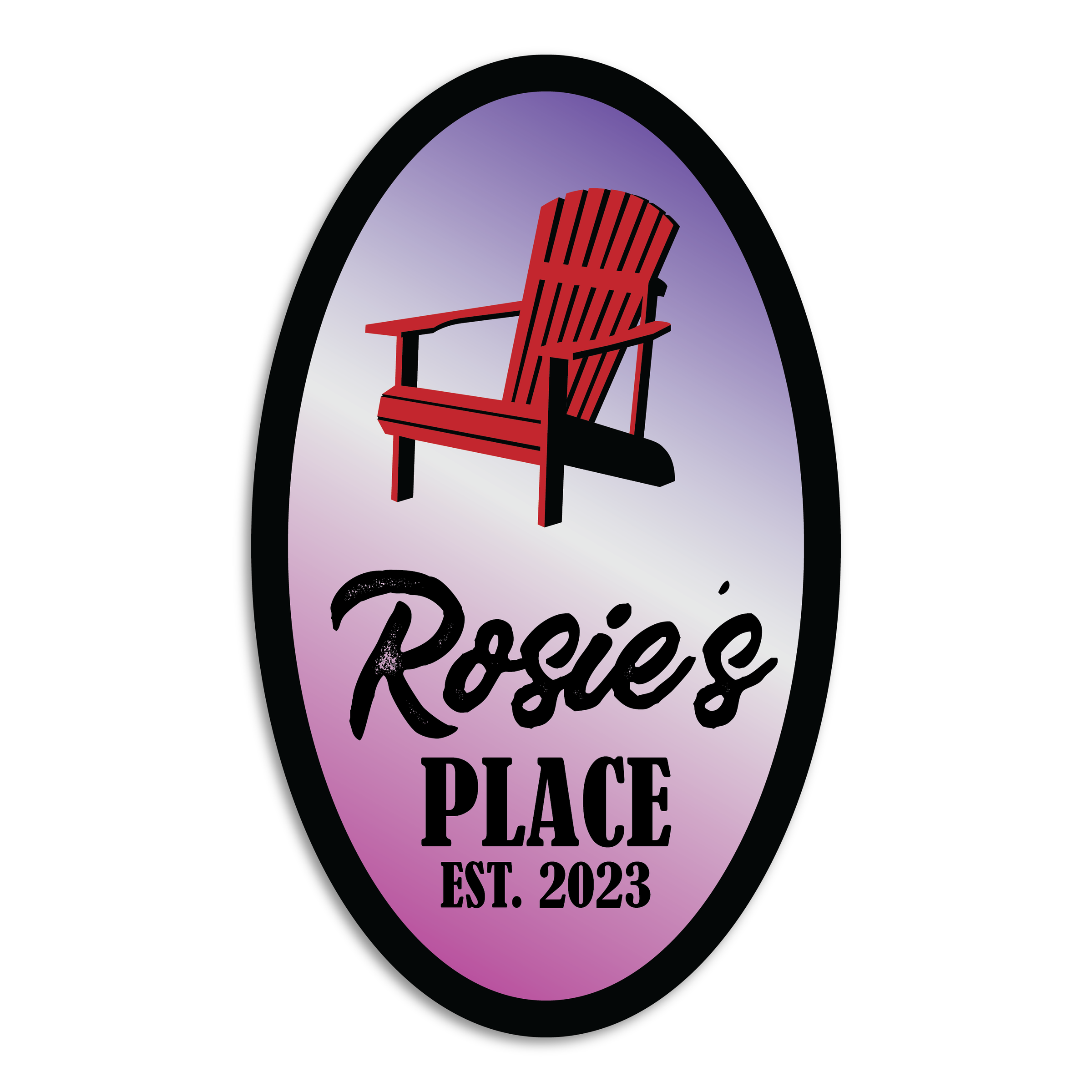 Personalized Muskoka Chair Place Sign