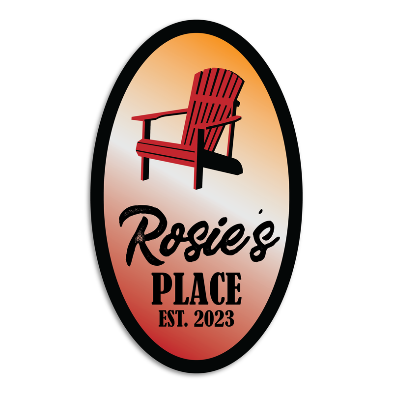 Personalized Muskoka Chair Place Sign