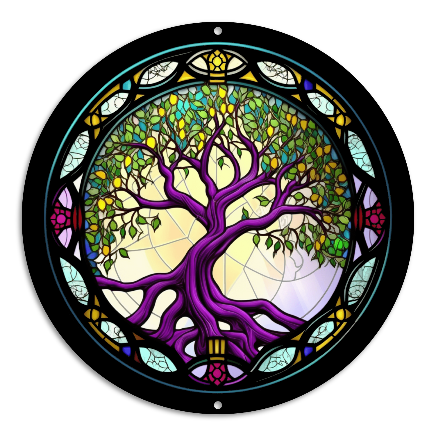 Stained Glass Style Print Tree of Life (#2)