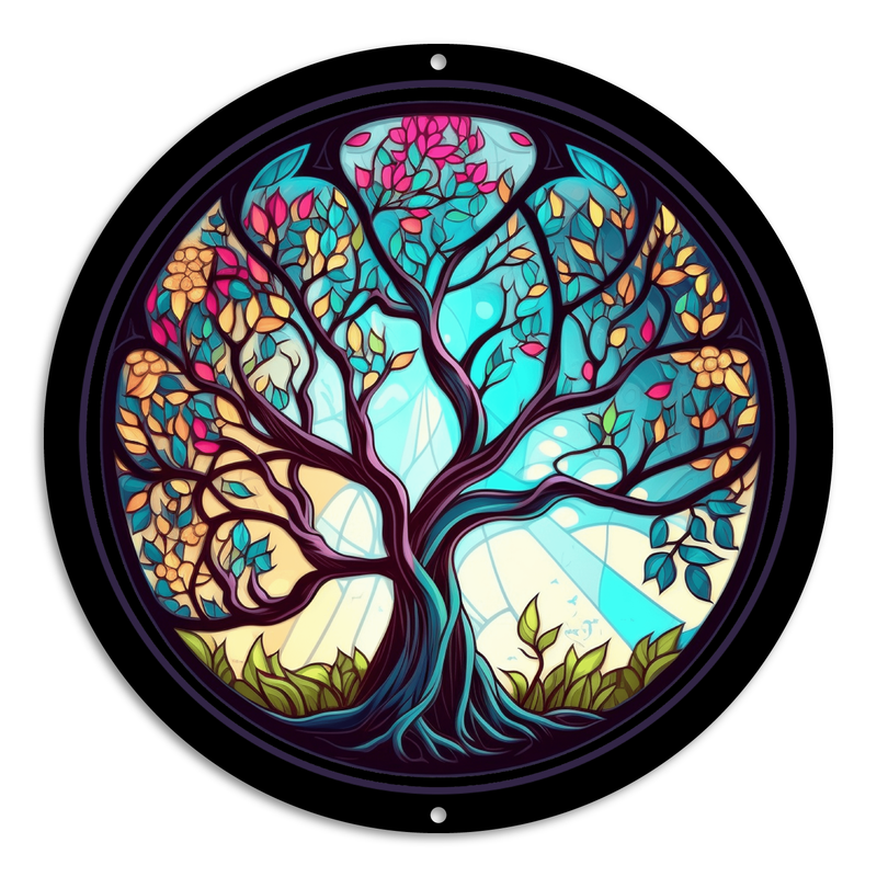 Stained Glass Style Print Tree of Life (#3)