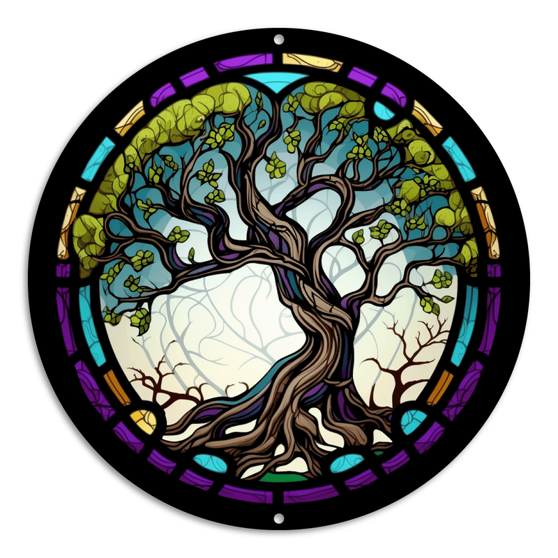 Stained Glass Style Print Tree of Life (#5)