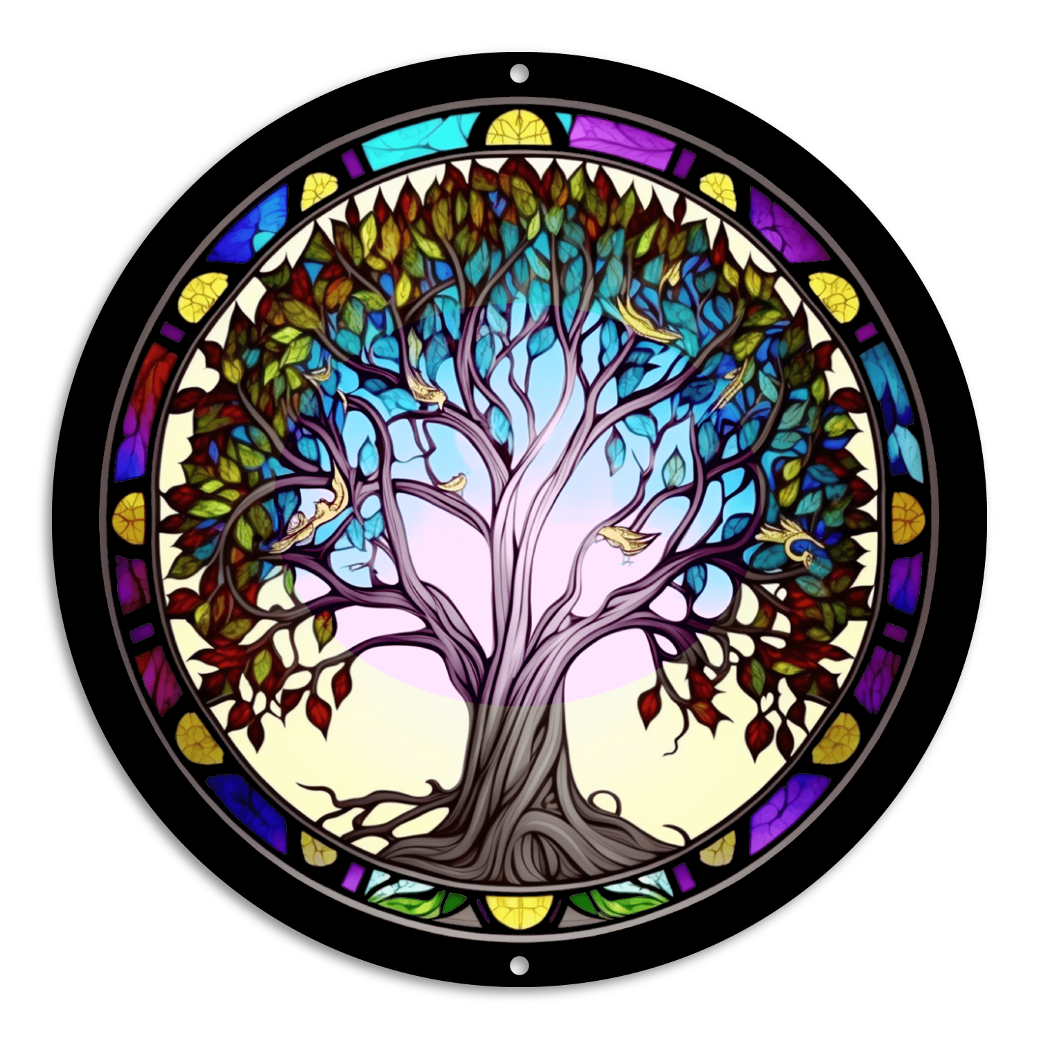 Stained Glass Style Print Tree of Life (#6)