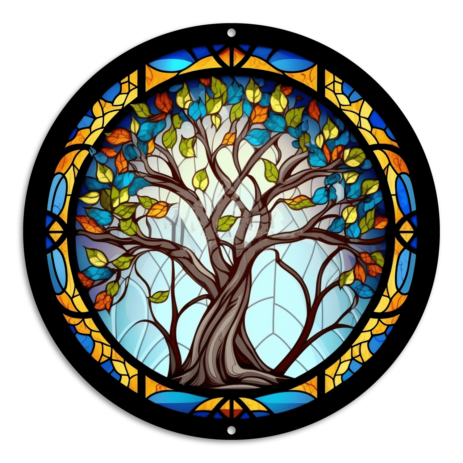 Stained Glass Style Print Tree of Life (#7)