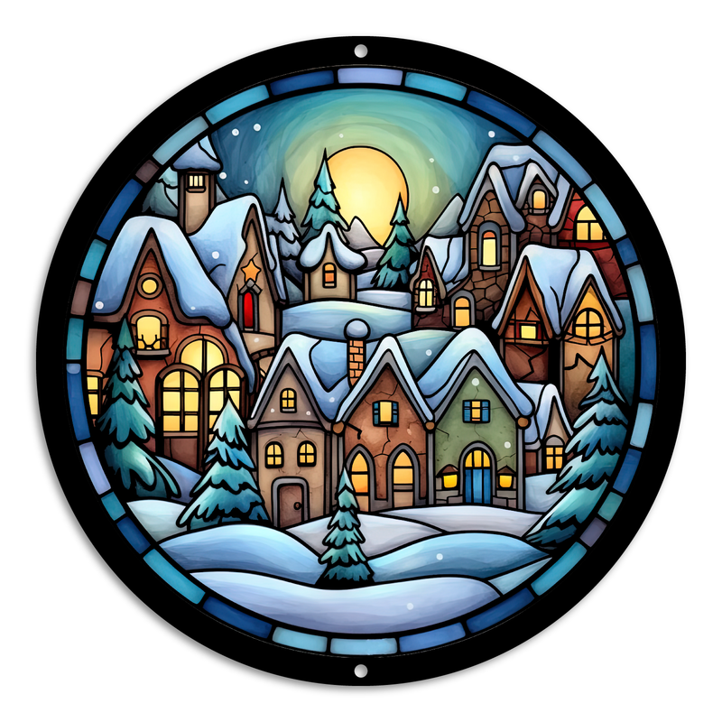 Stained Glass Style Village (#5)