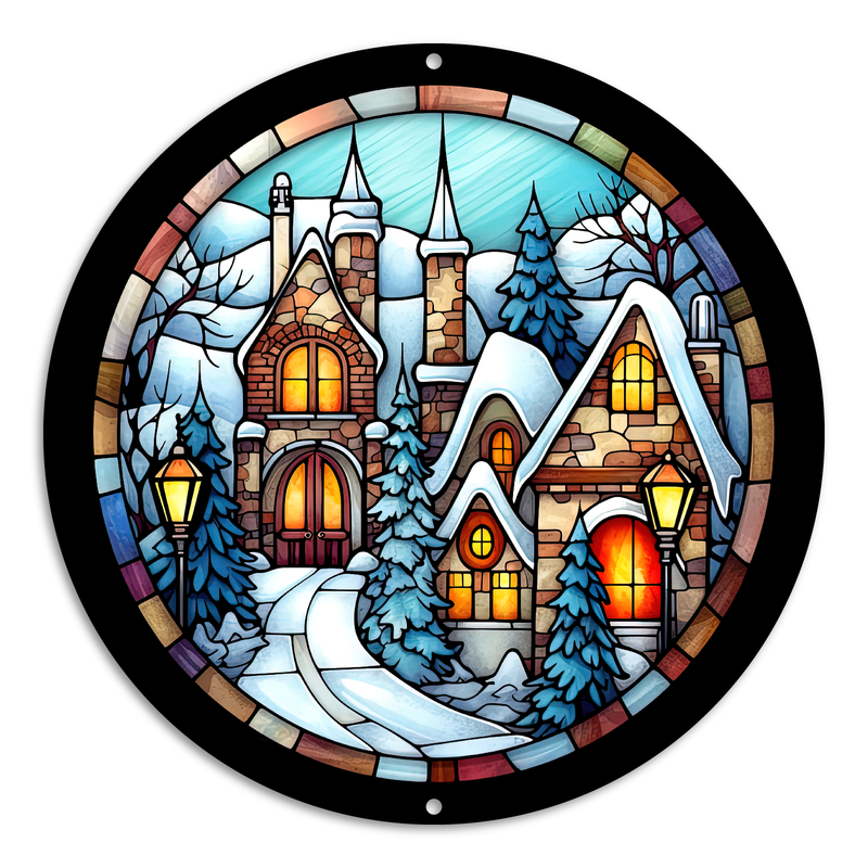 Stained Glass Style Village (#8)