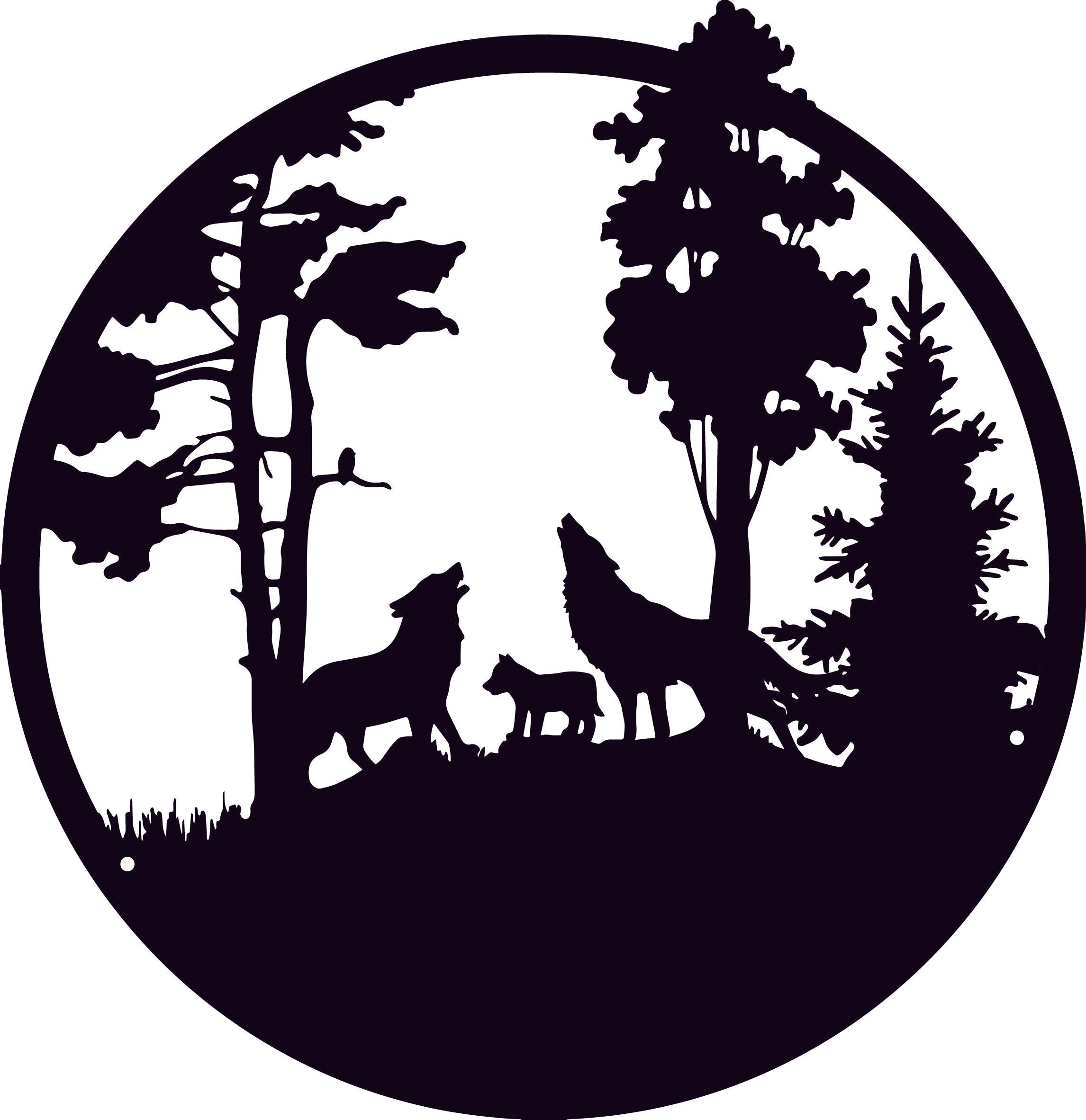 Wolf Forest Scene