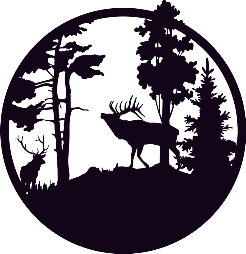 Elk Tree Scene