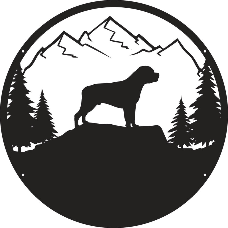 Rottweiler Dog Mountain Scene