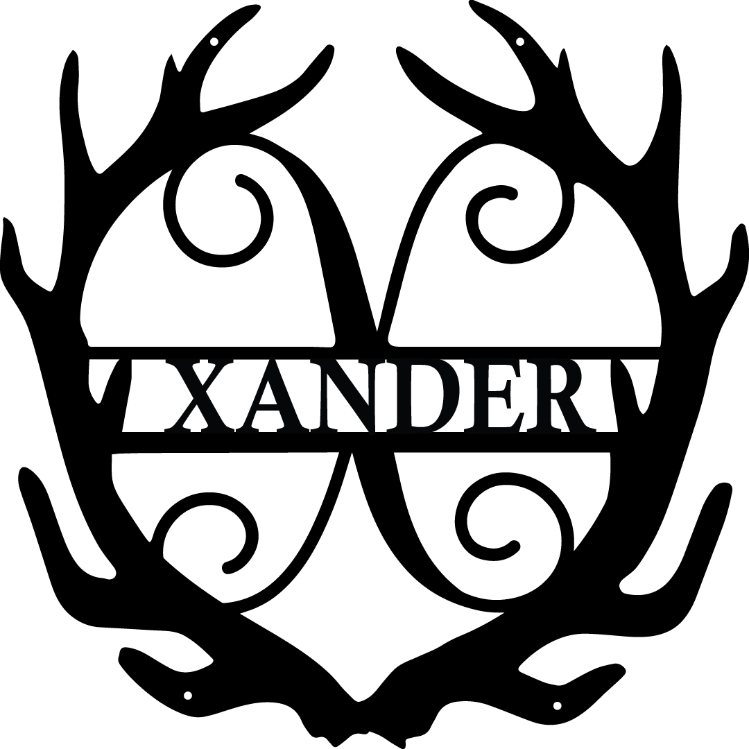 X ANTLERS MONOGRAM