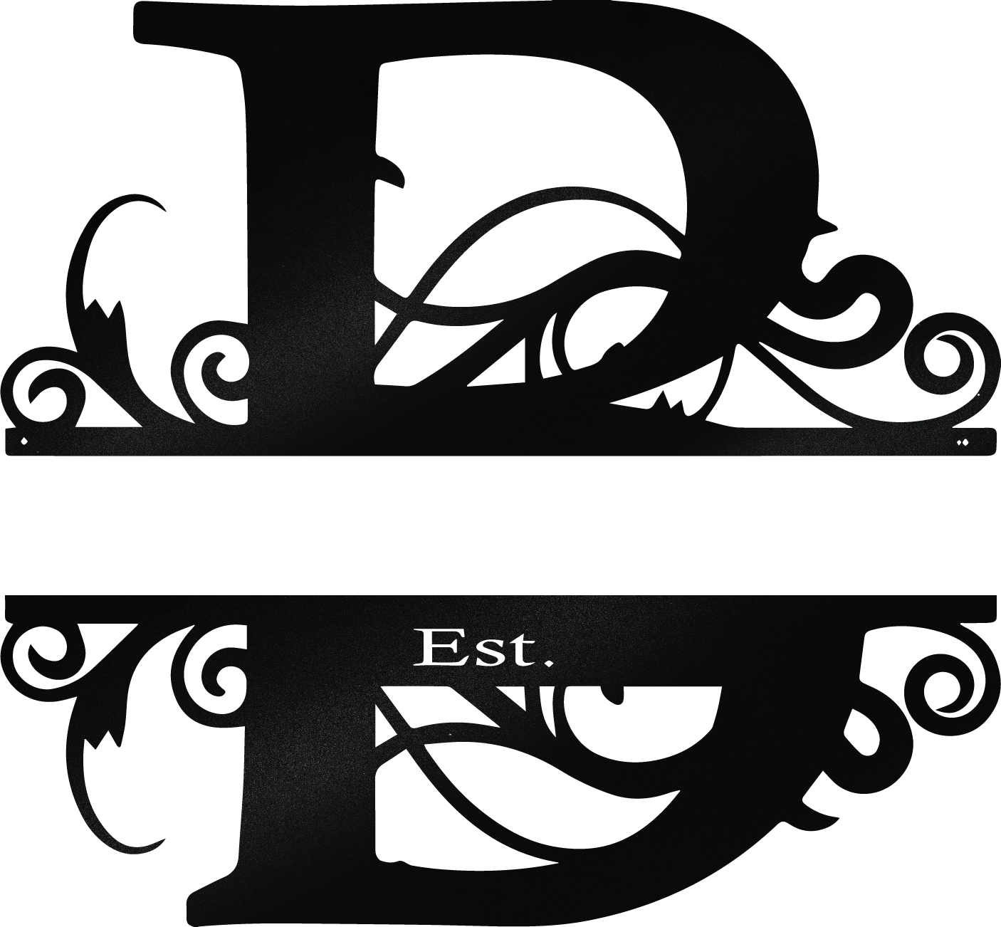 "B" Monogram with Established Date