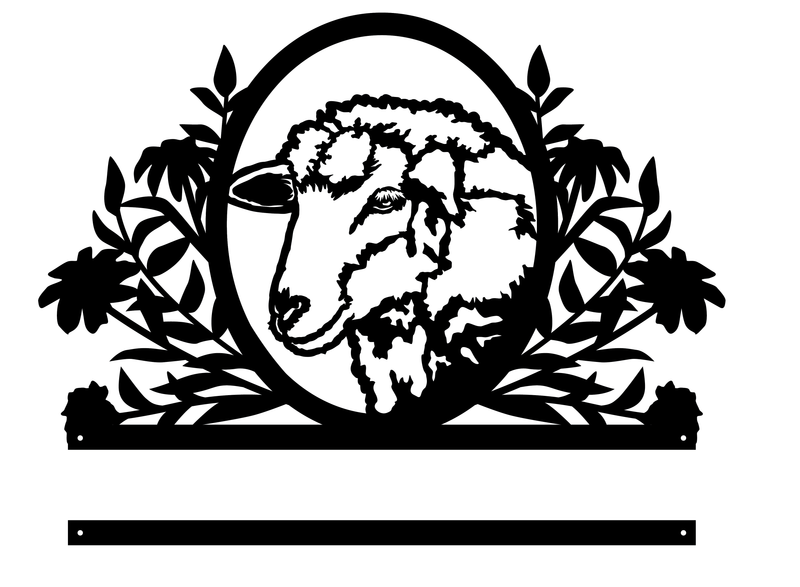 Floral Frame Sheep