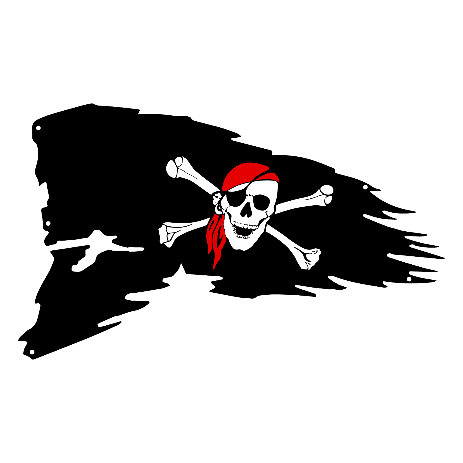 Jolly Roger Pirate Tattered Flag – metalsignscanada