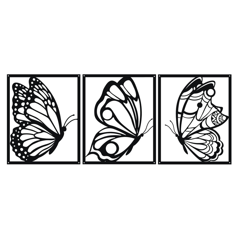 3 Piece Butterfly Panels