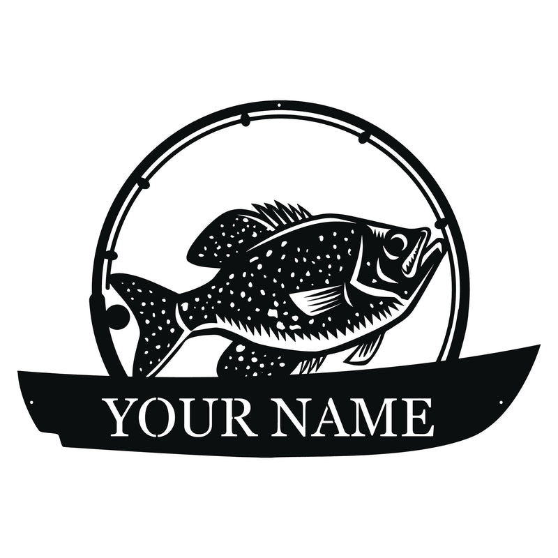 Sunfish Fish Monogram