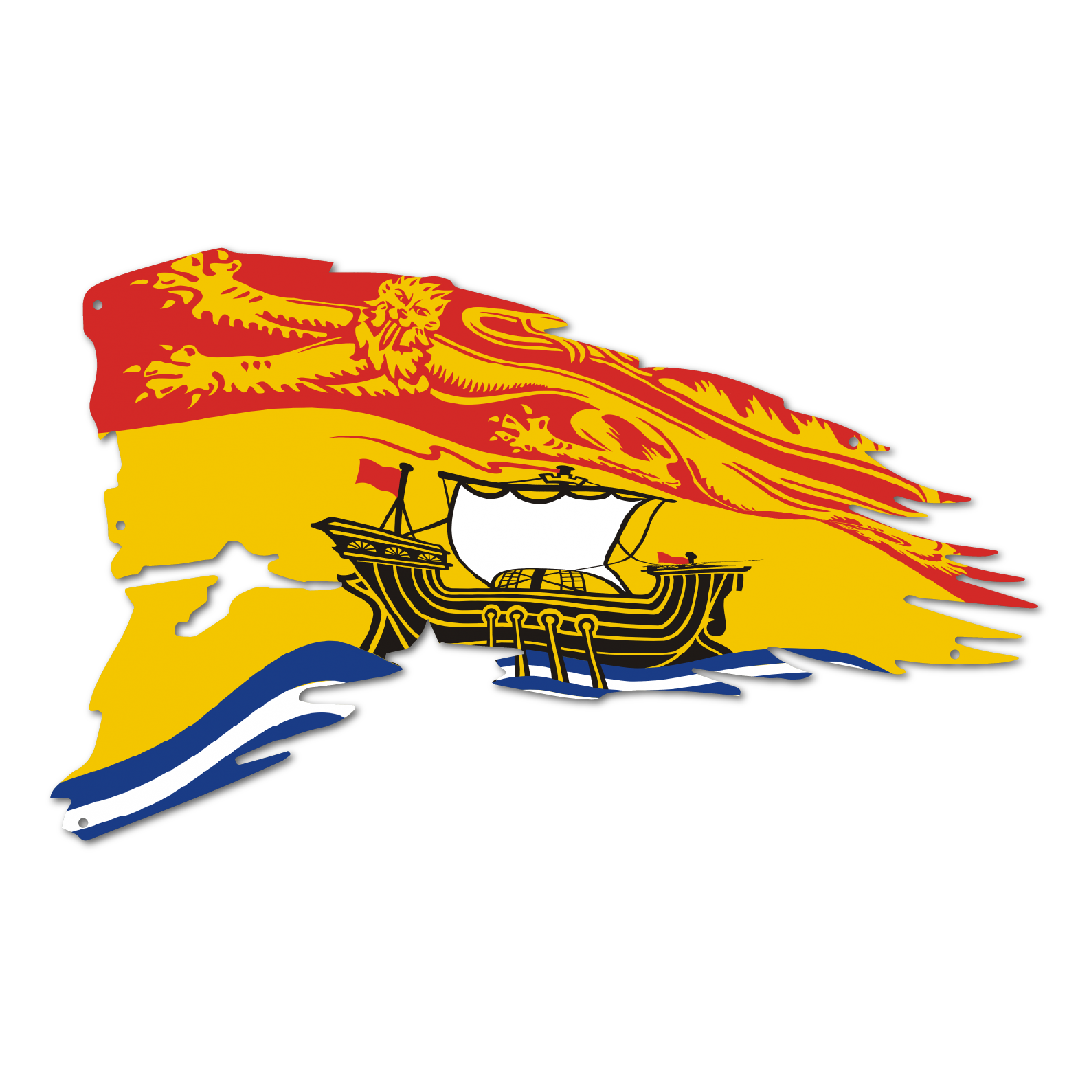 New Brunswick Provincial Tattered Flag