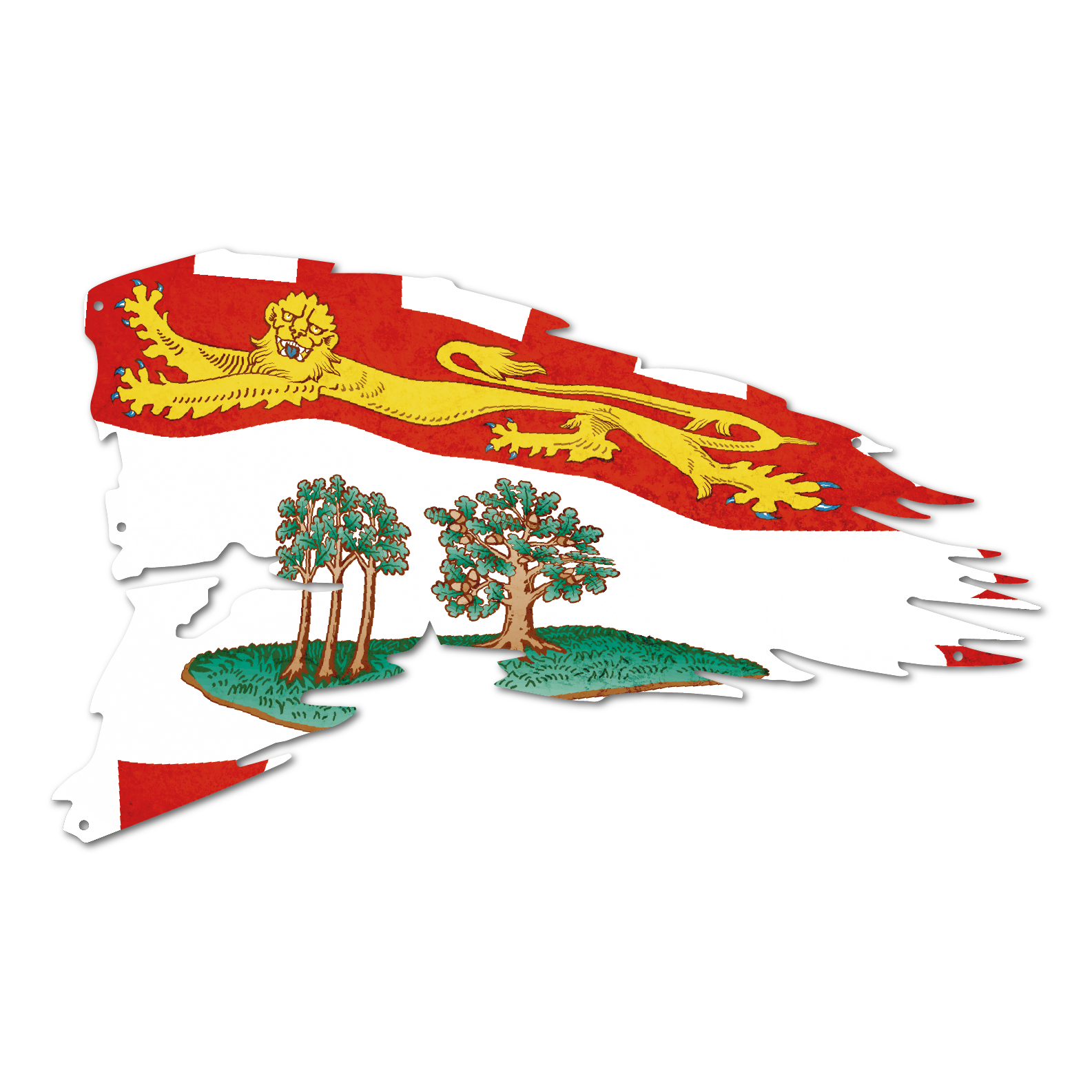 Prince Edward Island Provincial Tattered Flag