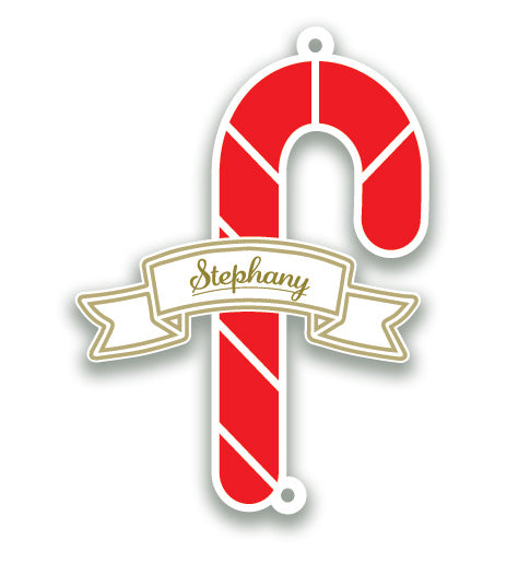 Personalized Candy Cane Ornament
