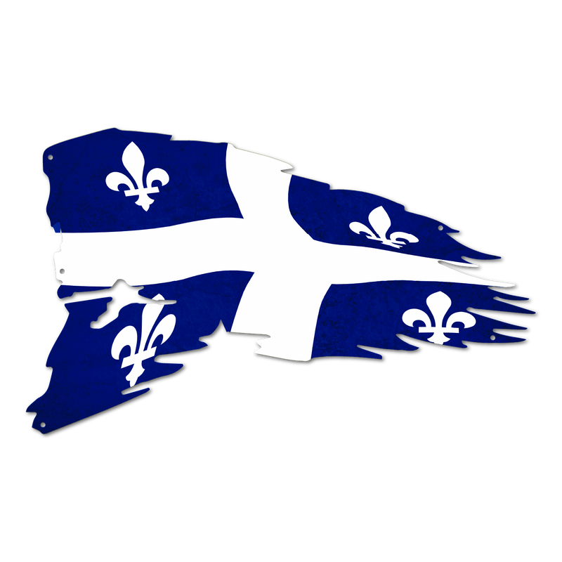 Quebec Provincial Tattered Flag