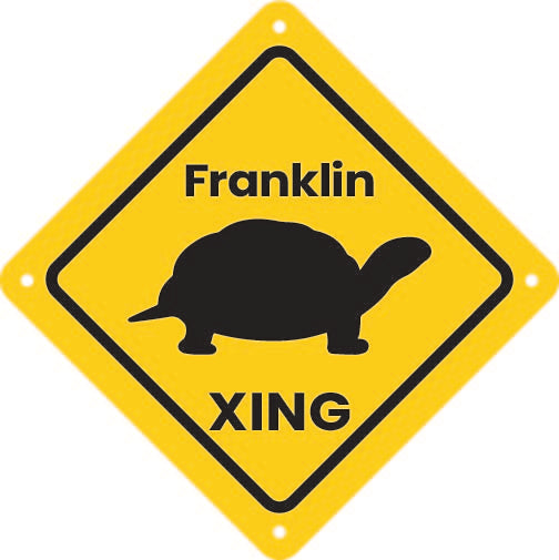 Personalized Turtle Crossing Road Sign