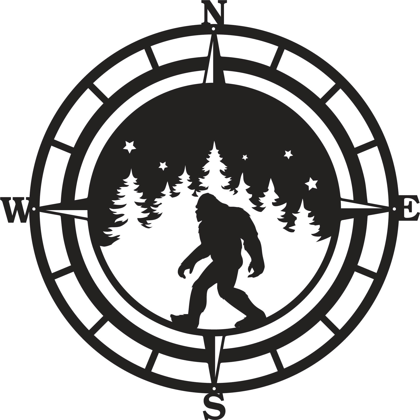 Bigfoot Compass Personalized