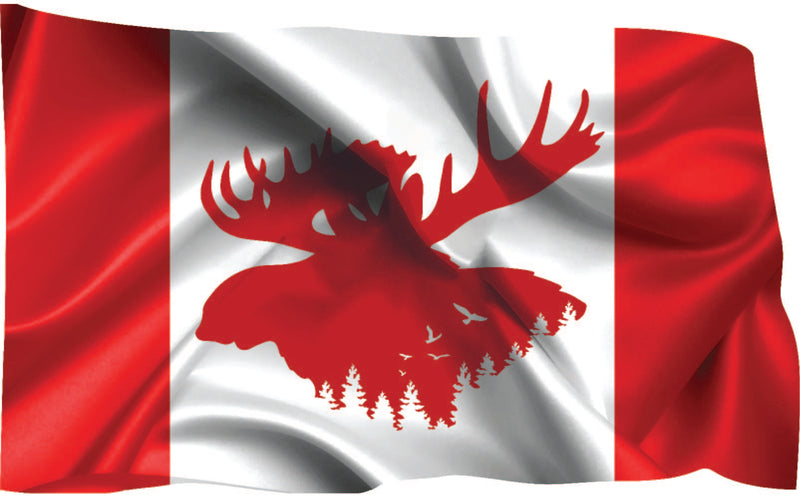 Waving Canada Moose Flag