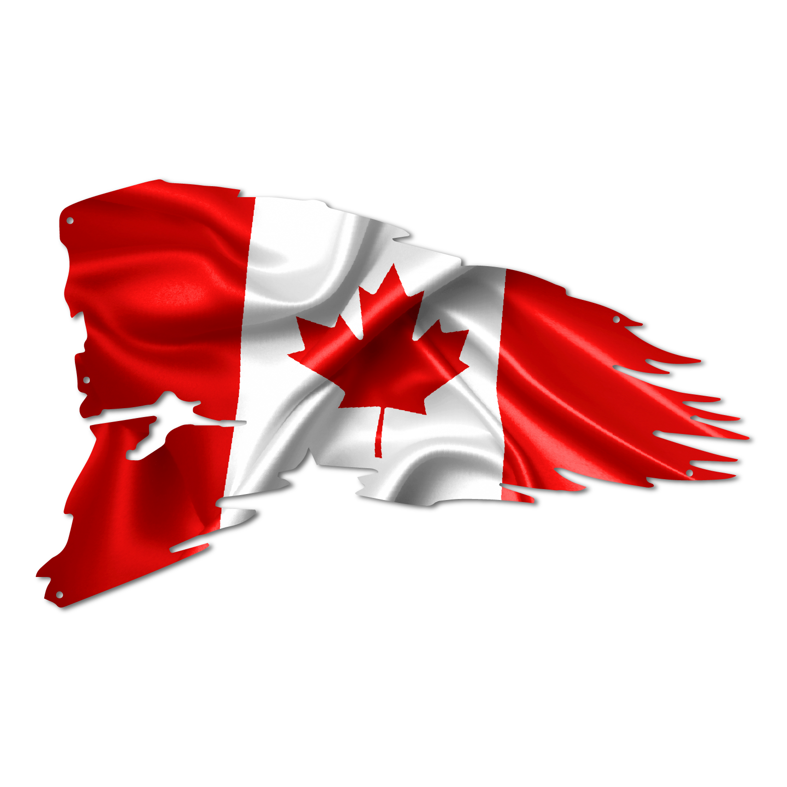 Waving Canada Tattered Flag
