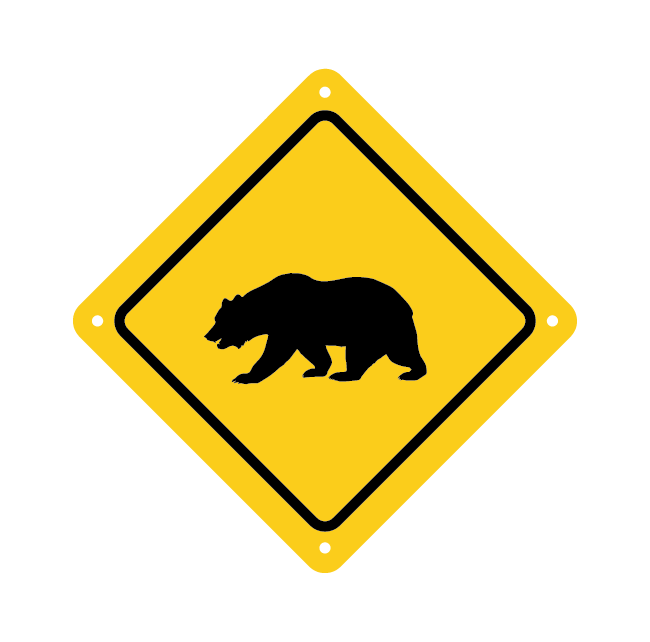 Personalized Bear Crossing Road Sign