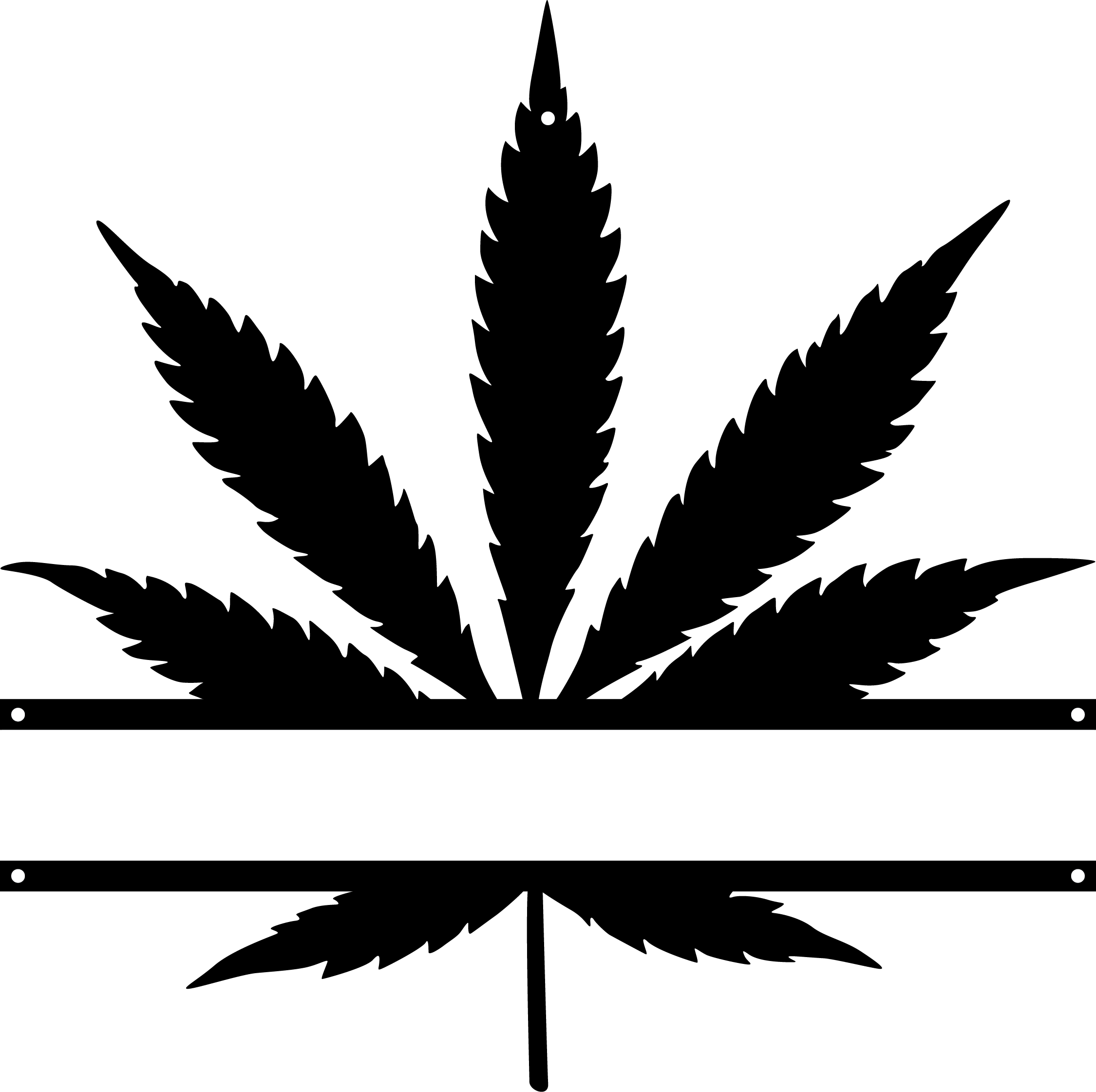 Cannabis Leaf Monogram
