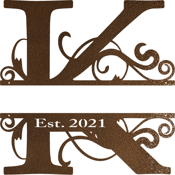"K" Monogram with Established Date