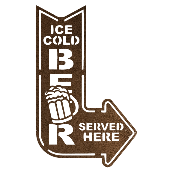 Ice Cold Beer Arrow Right Facing
