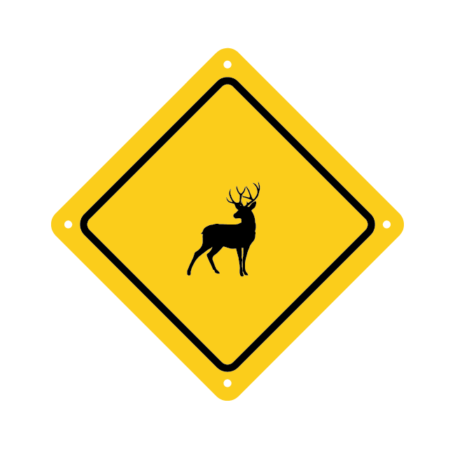 Personalized Deer Crossing Road Sign