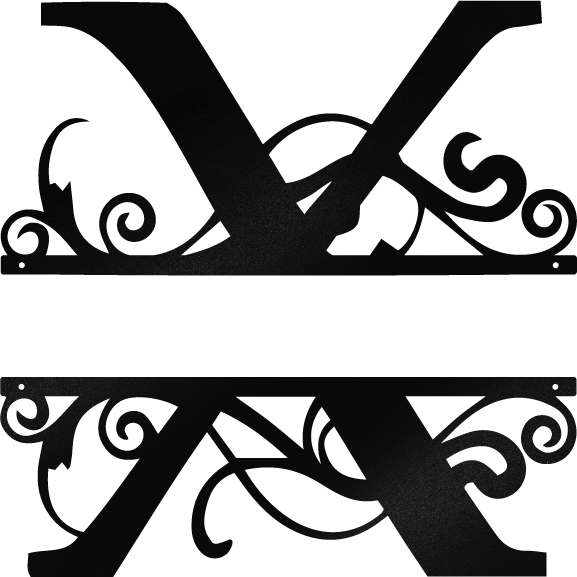 gloss black X monogram