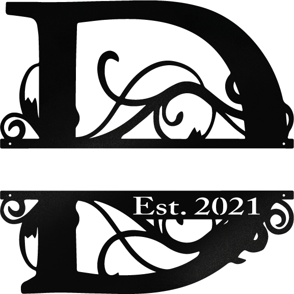 "D" Monogram with Established Date