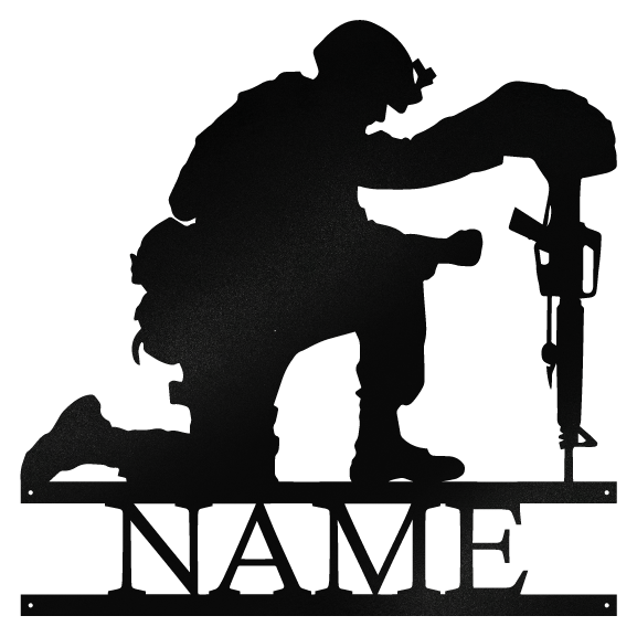 Personalized Kneeling Soldier