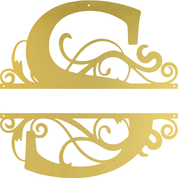 gold  S monogram