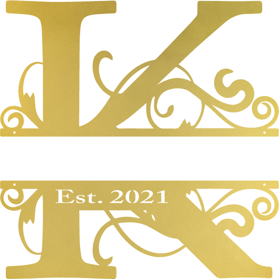 "K" Monogram with Established Date