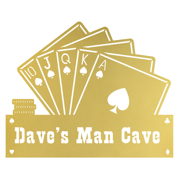 Poker Chips Man Cave Sign