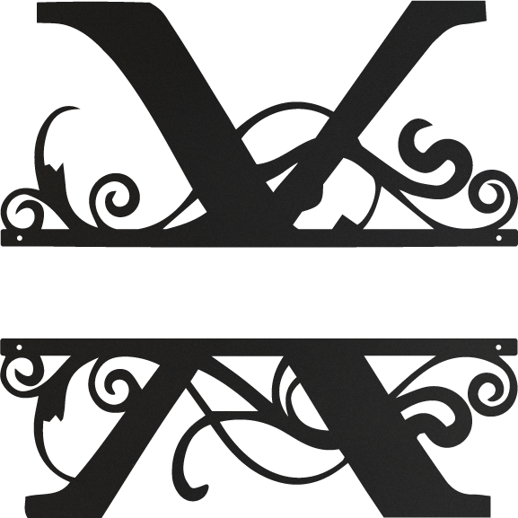 matte black X monogram
