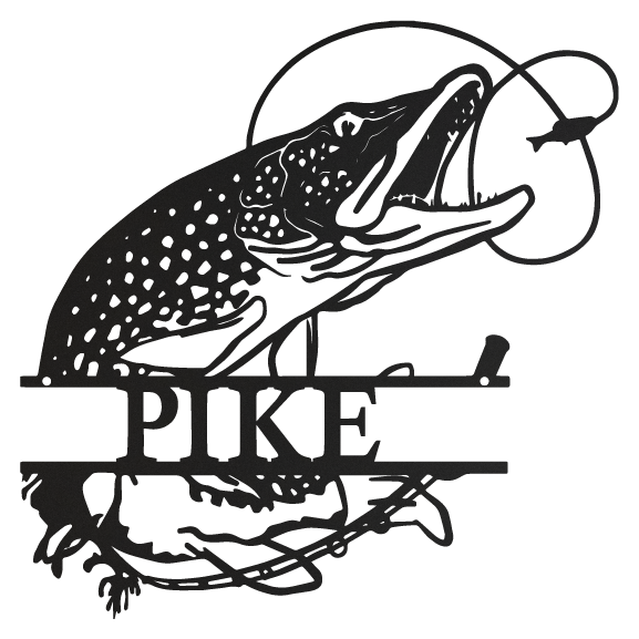Pike Fish Monogram