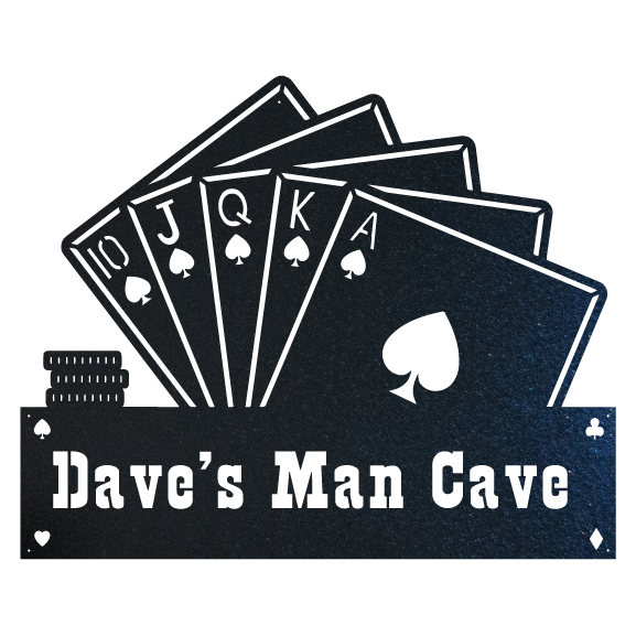 Poker Chips Man Cave Sign