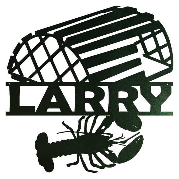 Personalized Lobster and trap sign
