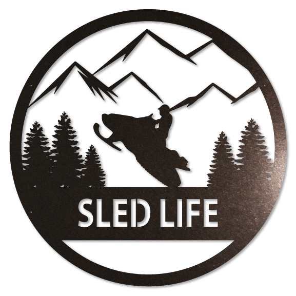 Snowmobile Sled Sign